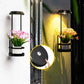 Solar Sconce Planter Flower Shelf for Outdoor Plants Porch Patio Decoration Home Garden LED Waterproof Solar Wall Lamp