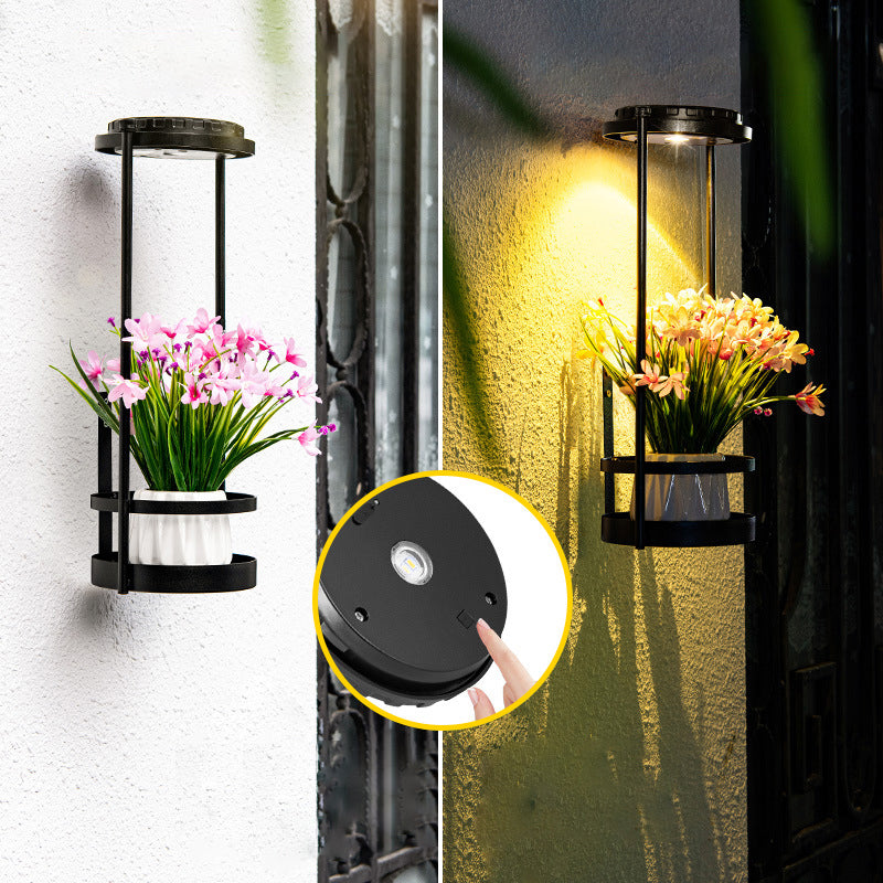 Factory Wholesale Waterproof Exterior Solar Yard Decorate Light Solar Outdoor Plant Wall Lamps For Garden