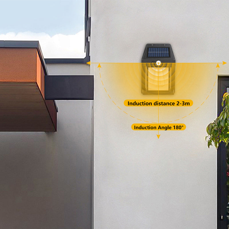 New Arrival Solar Powered Garden Courtyard Led Wall Mounted Lights Outdoor Ip65 Waterproof With Body Motion Sensor