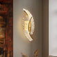 Luxury Feather Design Acrylic Wall Lamp Bedroom Wall Hanging Lamp