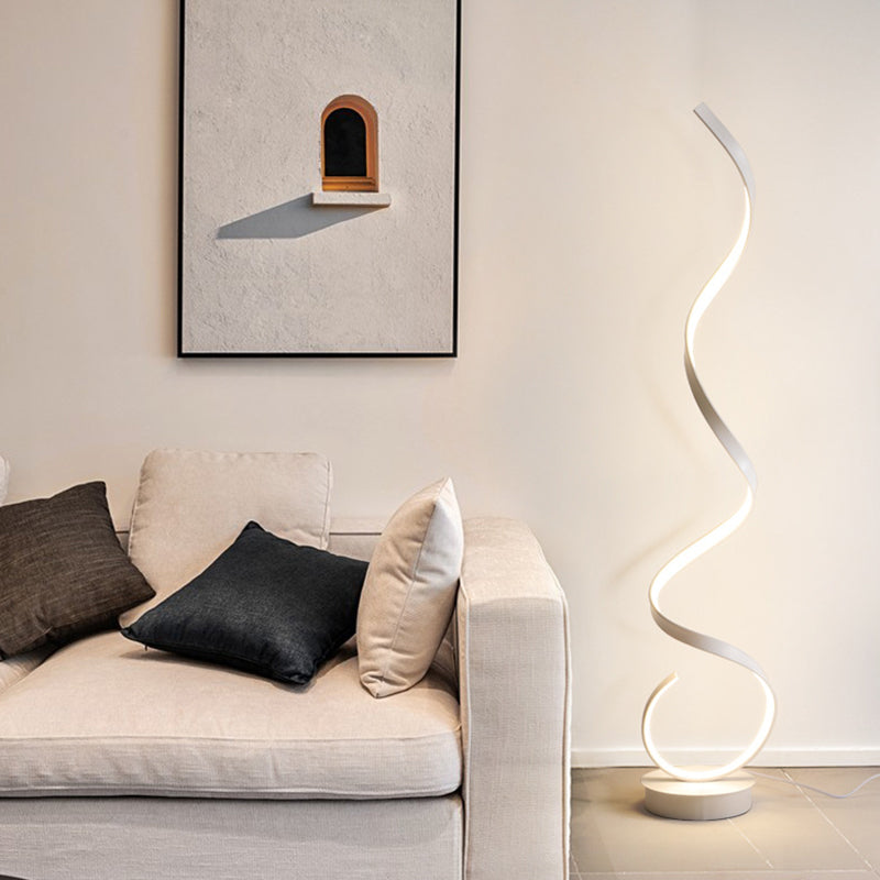 Corner Nordic Contemporary Creative Arc Smart Minimalist Hotel Living Room  Dance Floor Light Standing Led Modern Floor Lamp