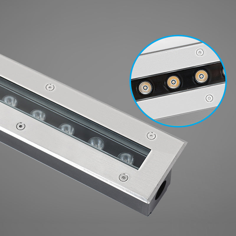 LED Long Strip Buried Light Park Square Recessed LED Underground Light Outdoor IP66 Waterproof Floor Tile Light