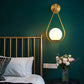 Classic Bedroom Bedside Mount Interior Light Indoor Decorative Gold Black Metal Modern Led Glass Wall Sconce