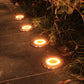 8 LED Disk Buried Light Outdoor in-ground Solar Ground Lights for Lawn Pathway