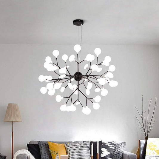 Stylish Tree Branch Chandelier Lamp Modern LED Firefly Chandelier Light Decorative Home