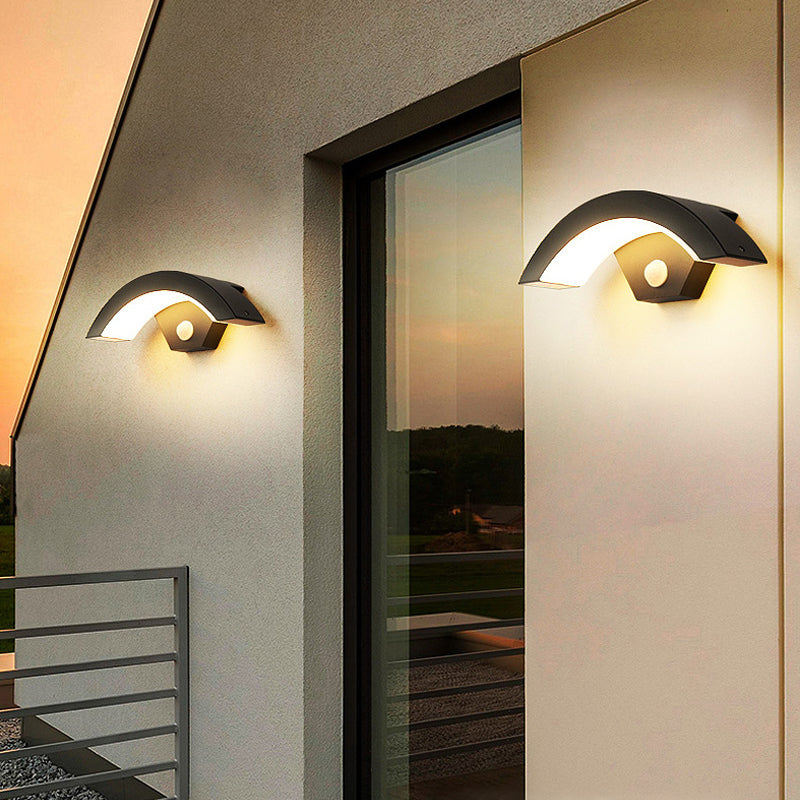 Baoyang New Villa Decoration Waterproof IP65 Led Outdoor Wall Light With Motion Sensor