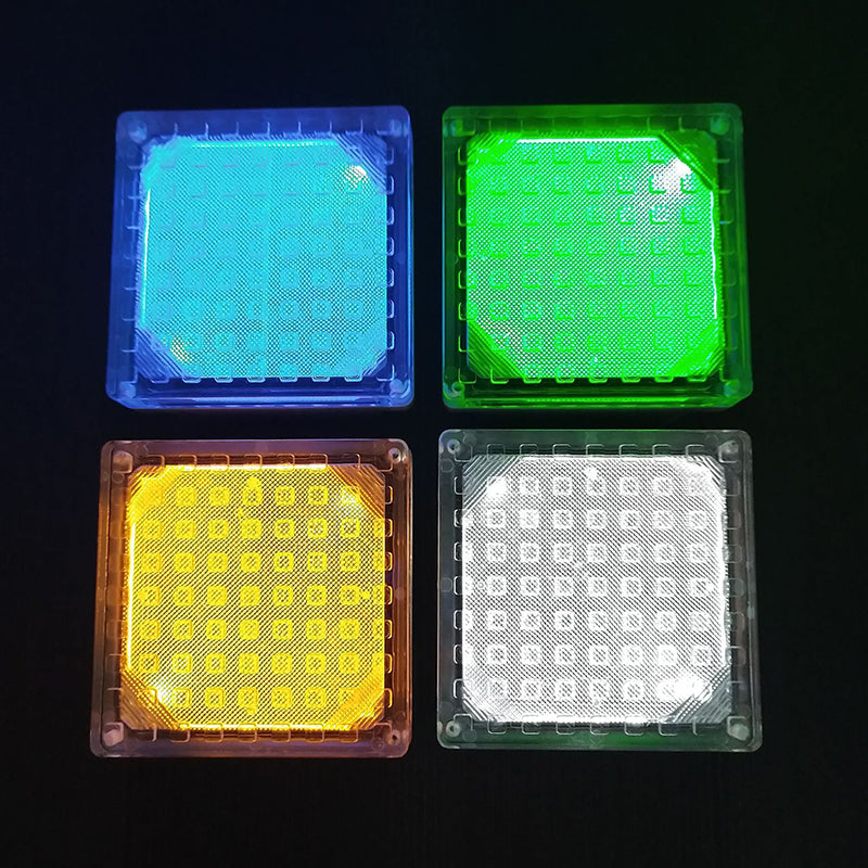 Outdoor LED IP68 Waterproof Landscape Lighting Square Rectangle Solar Brick Paver Lights for Walkway Driveway Patio Pool Deck