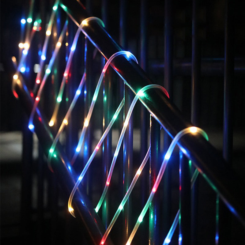 Led Outdoor Christmas Tree Solar Tube Rope Strip Fairy Lights