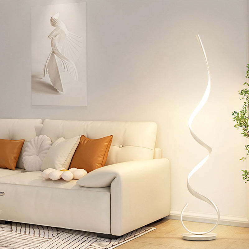 Modern Decorative Spiral Floor Lamp for Sofa Side Bedside  Living Room Office Hotel
