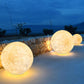 Rechargeable Waterproof Battery Operated Solar Charging Outdoor Beach Event Garden Led Ball Light Sphere Stone Lamp