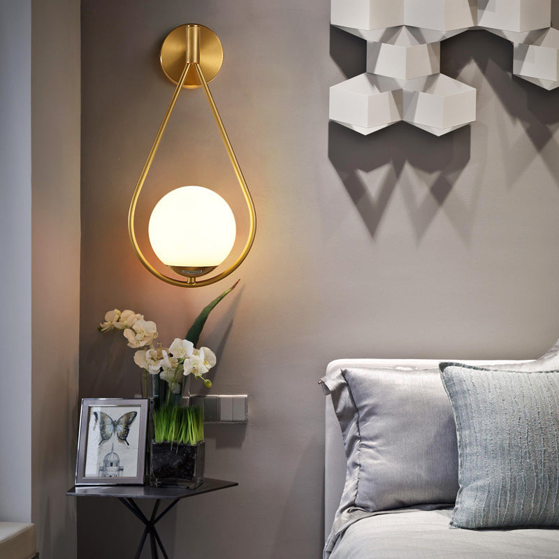 Modern Wall Light Glass Ball Luxury Gold Sconce Living Room Nordic Wall Mount Indoor Bedside Decor Wall Lamp