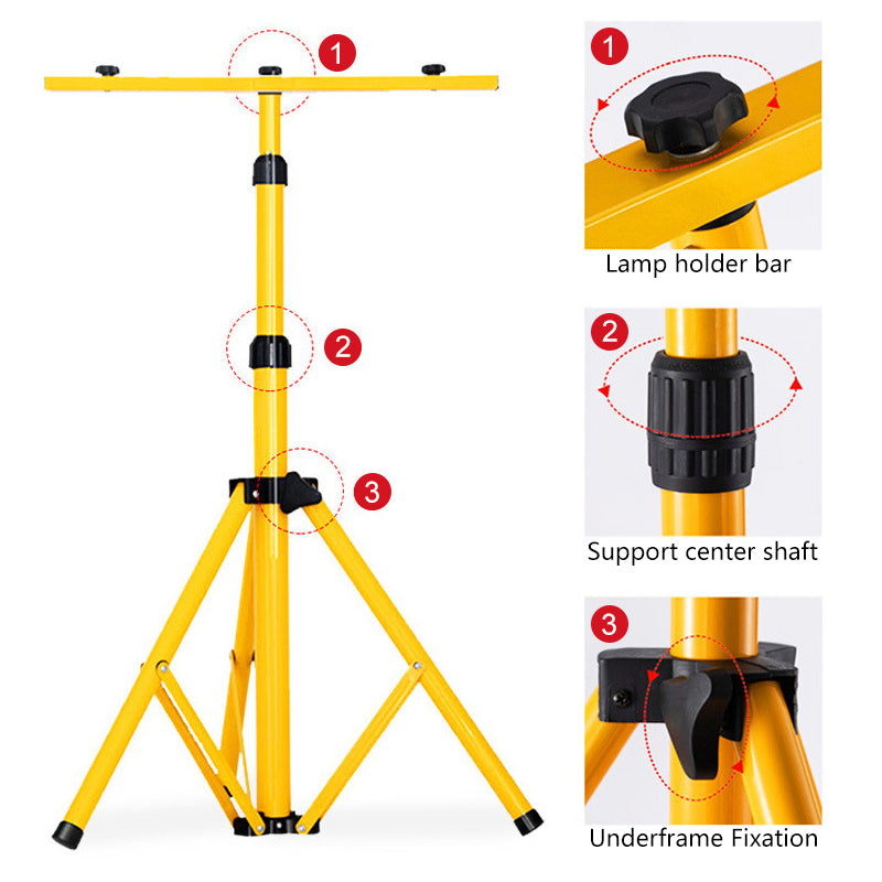 Factory 50W 150W 200W 300W Floodlights Workshop Lighting Lamp Waterproof Tripod Stand Dual Head Led Flood Lights Led Work Light