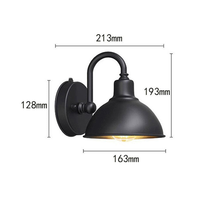 Exterior Classic Iron Anti-Rust Waterproof Barn Light Wall Lamp Outdoor IP55 Industrial Wall Light for Patio Porch Doorway