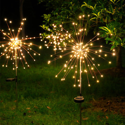 Newish Outdoor Waterproof Fireworks led Fairy Lamp Decoration Solar Powered Star Stick Garden Decorative Lights for Outside