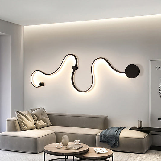 Wholesale High Quality Nordic Modern Luxury Strip Snake Wall Light Interior Decoration Lighting Led Wall Light