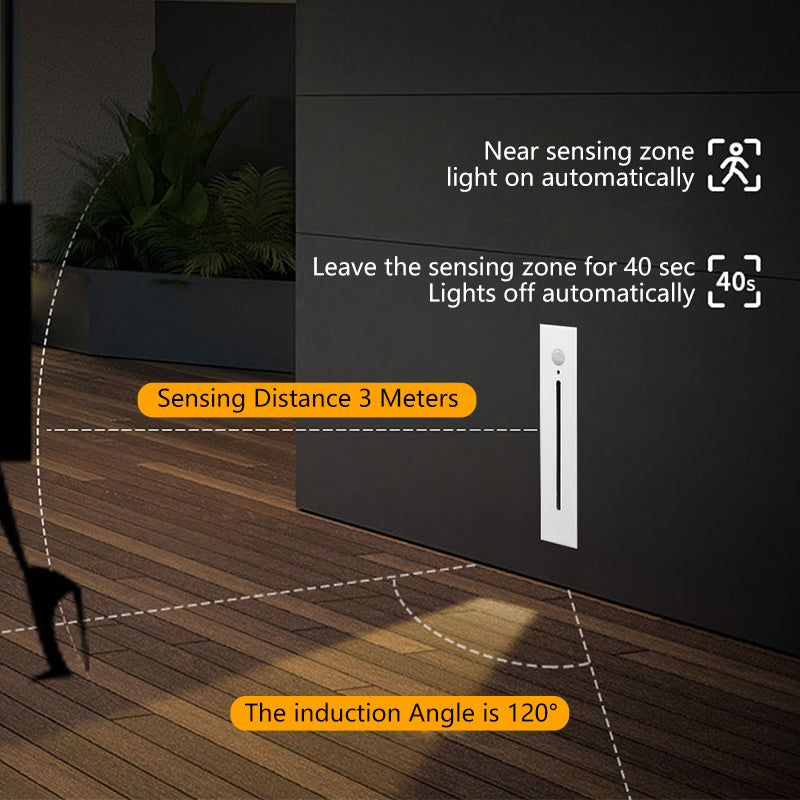 Led Stair Light Step Sensor Outdoor Waterproof Aluminum Floor Lamp Indoor Modern Embedded Corner Wall Lighting