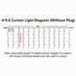 New Year Wedding Party Garland Christmas Lights Outdoor Decor 4meter Droop 0.4-0.6m LED Curtain Icicle String Lights