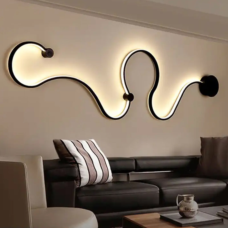 Nordic Style Decorative Living Room Bedroom Interior Snake Wall Light Creative Indoor Modern LED Wall Lamp
