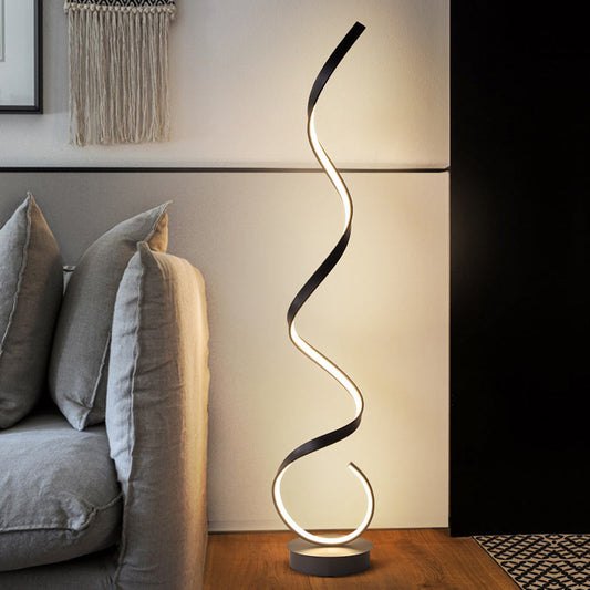 Modern Decorative Spiral Floor Lamp for Sofa Side Bedside  Living Room Office Hotel