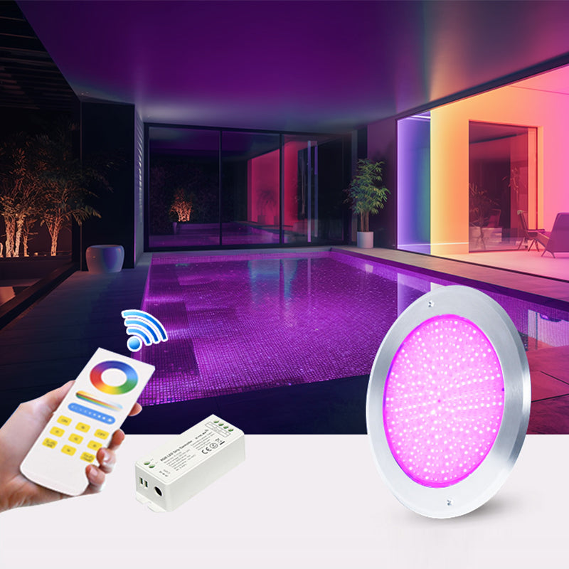 8mm Slim Newest Led Underwater Stainless Steel DC12 Volt WIFI Remote Control Spa Light Resin Filled Pool Lights