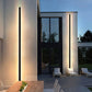 Black Modern Outdoor LED Linear Wall Light IP65 Waterproof Garden Wall Lamp For Wall Surface Mounted Lighting