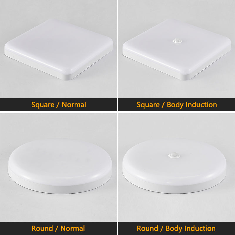 Human Sensor Panel Lamp Indoor Round Square 18W 24W 36W LED Stair Ceiling Light With Motion Detector Smart Sensor Light