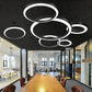 Led Office Hanging Light Hexagonal Round Square Y-shaped Ring Office Pendant Light Office Special-shaped Linear Lamp