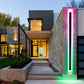 Aluminum Modern Waterproof Black Garden Light Outdoor Long Strip LED RGB Wall lamp Sconce Light