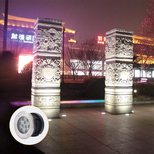 Outdoor inground spotlight waterproof ip65 deck light housing stainless steel rgb recessed ground lamp led underground light