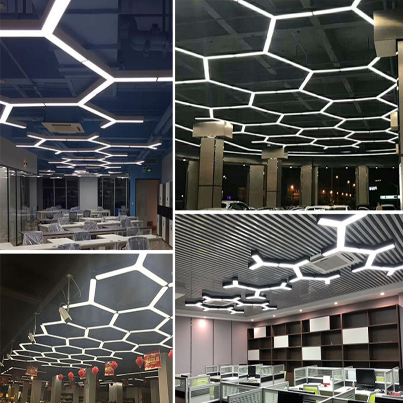 Modern LED Y-Shape Hanging Light Linear Dimming Connectable Chandeliers & Pendant Lights For Supermarket Office Gym