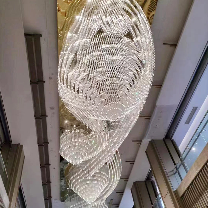 Customized Luxury Crystal Chandelier Hotel Project Lamp LED Pendant Light