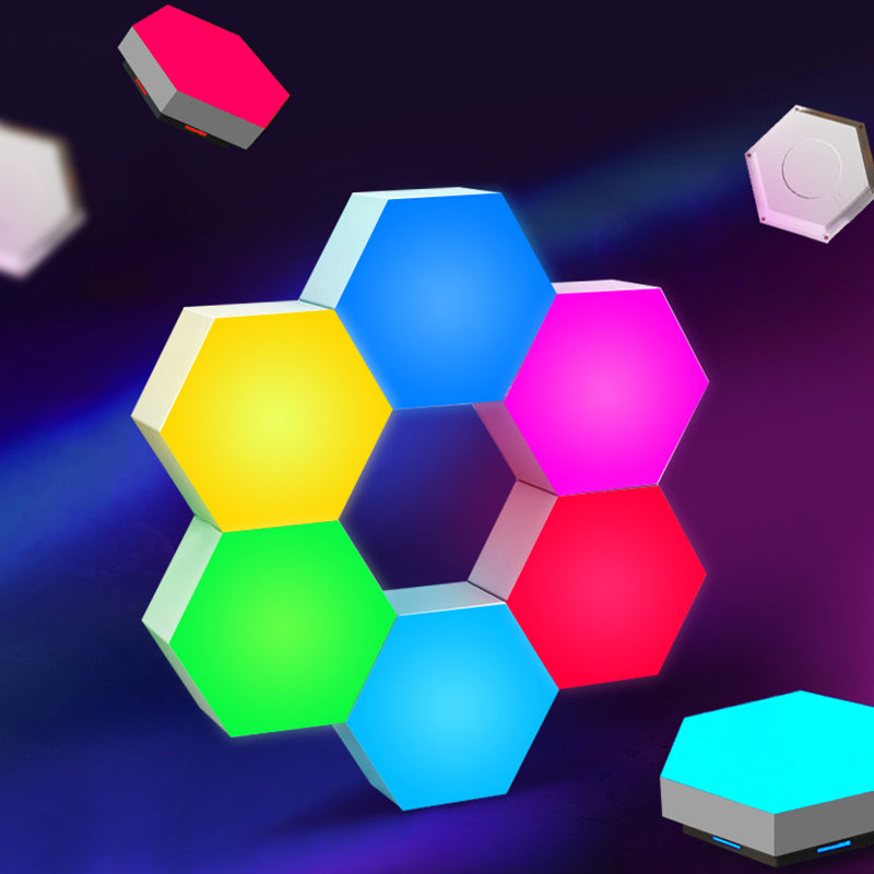 DIY Hexagon Wall Lamp Quantum Modular Touch Sensitive Hexagon Lights