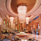 Hotel projects customised chandelier luxury led crystal chandelier pendant light