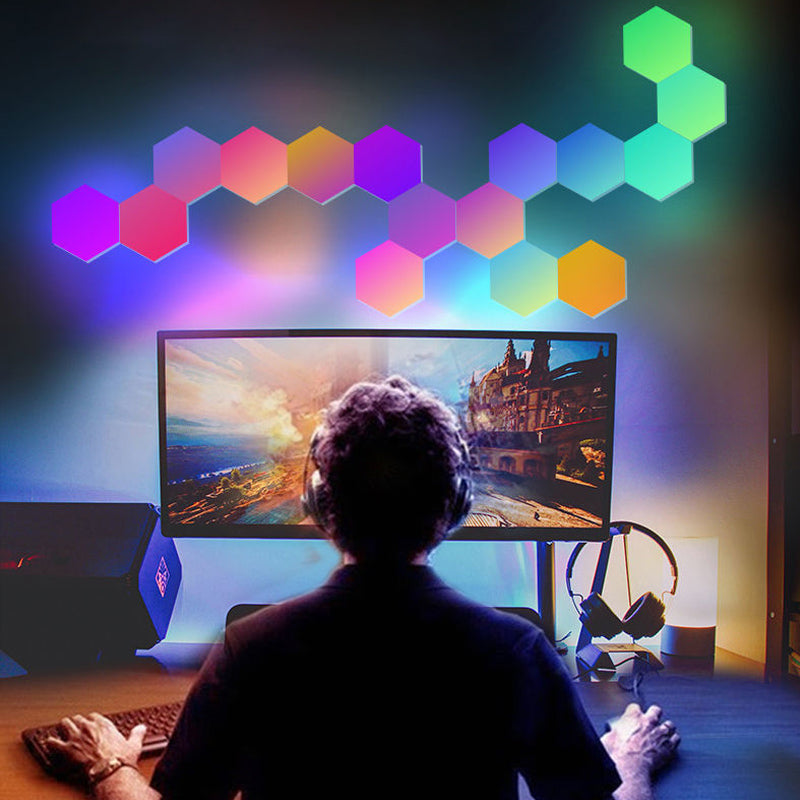 Luxury DIY RGB Wall Lights Indoor Modern Home Touch Sensor Hexagon Led Light
