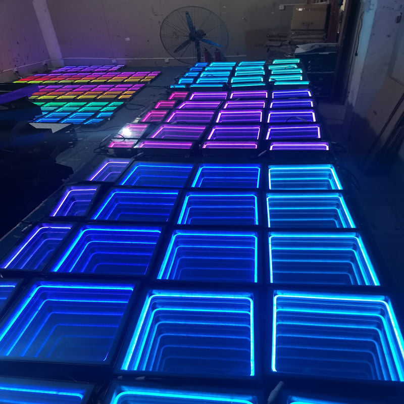 Stage Party 50*50cm Mirror Abyss Effect 3D LED Dance Floor for Wedding Events Show