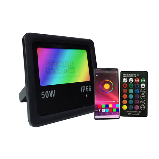 High Quality RGB 50W IP66 Waterproof Remote Control Led Smart Flood Light