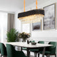 Black Gold LED Hanging Lamp Home Nordic Luxury Crystal Lighting Chandelier