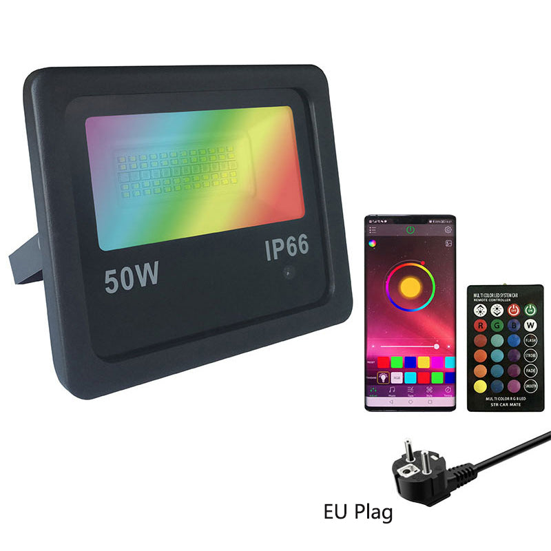 High Quality RGB 50W IP66 Waterproof Remote Control Led Smart Flood Light